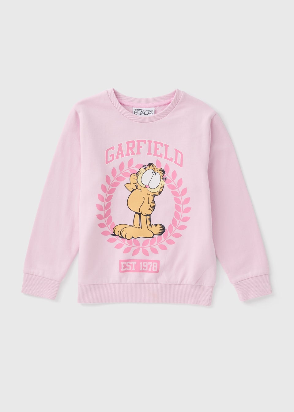 Garfield Kids Pink Sweatshirt 4 12yrs Matalan