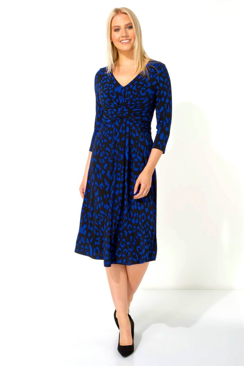 Roman royal top blue dress