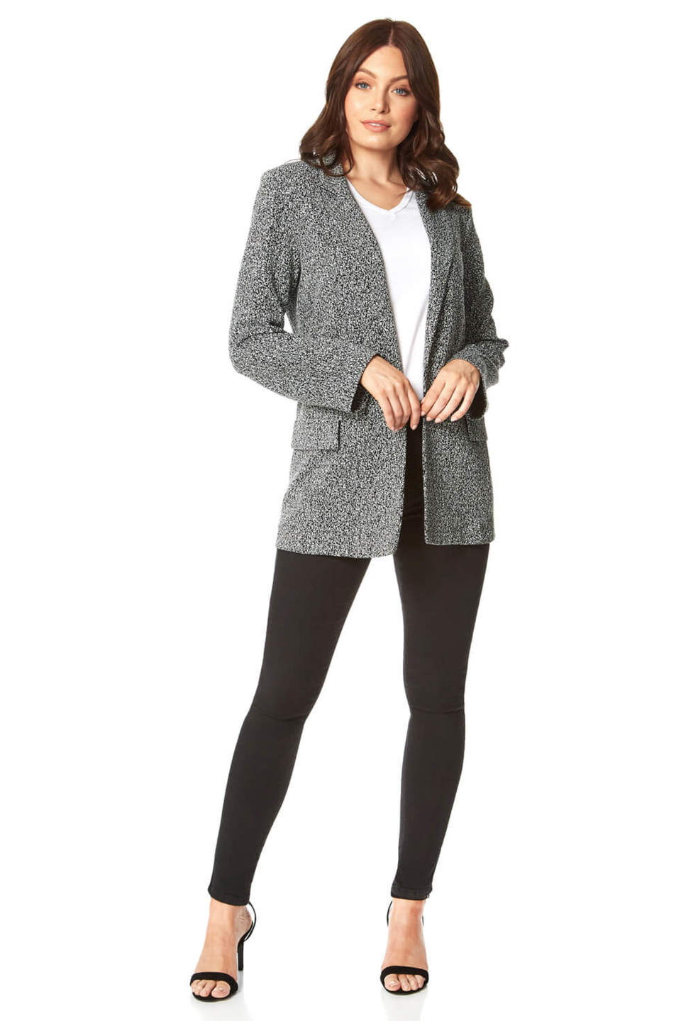 Womens grey hotsell jersey blazer