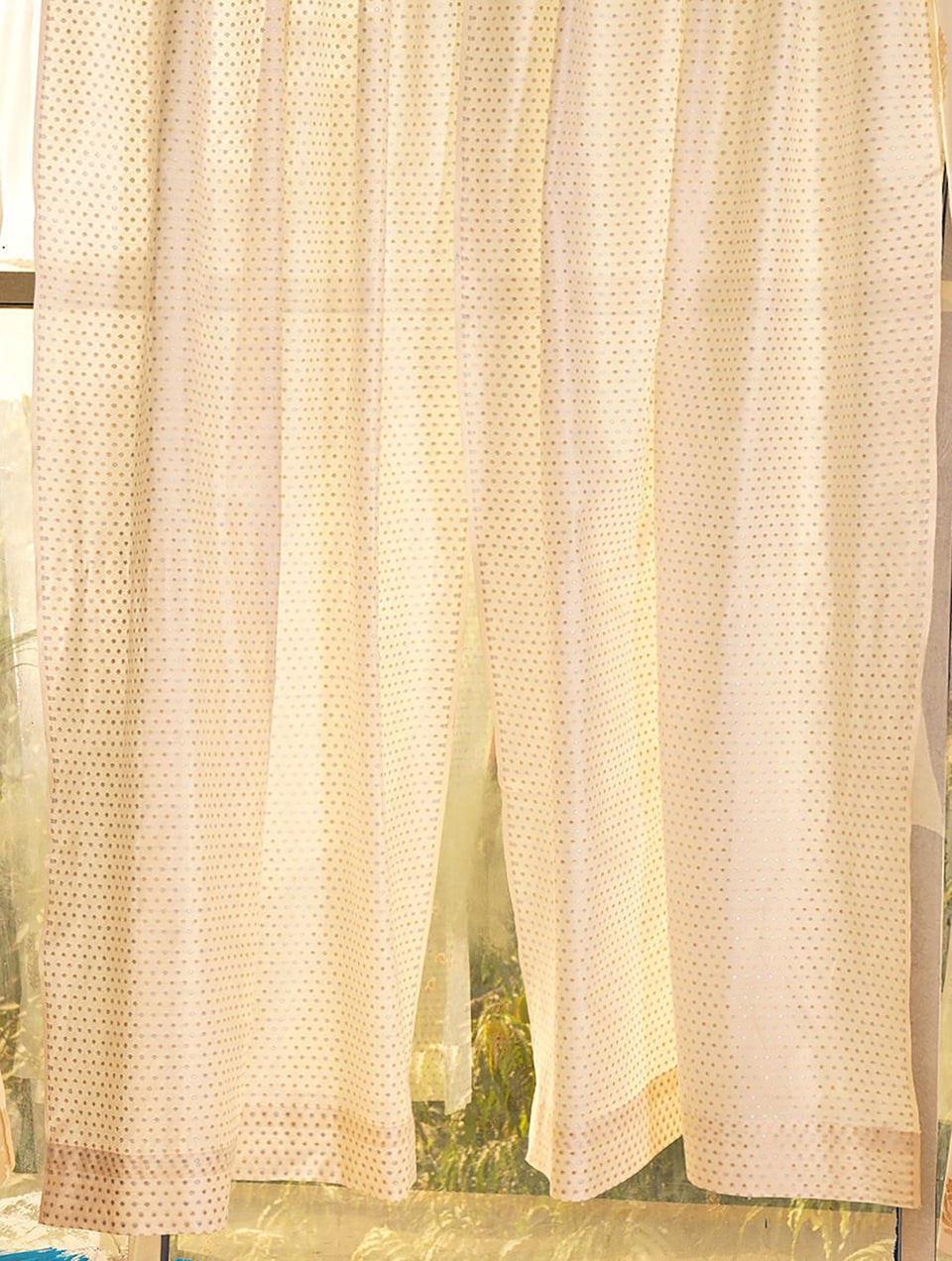 Home Decor Natural White Curtain