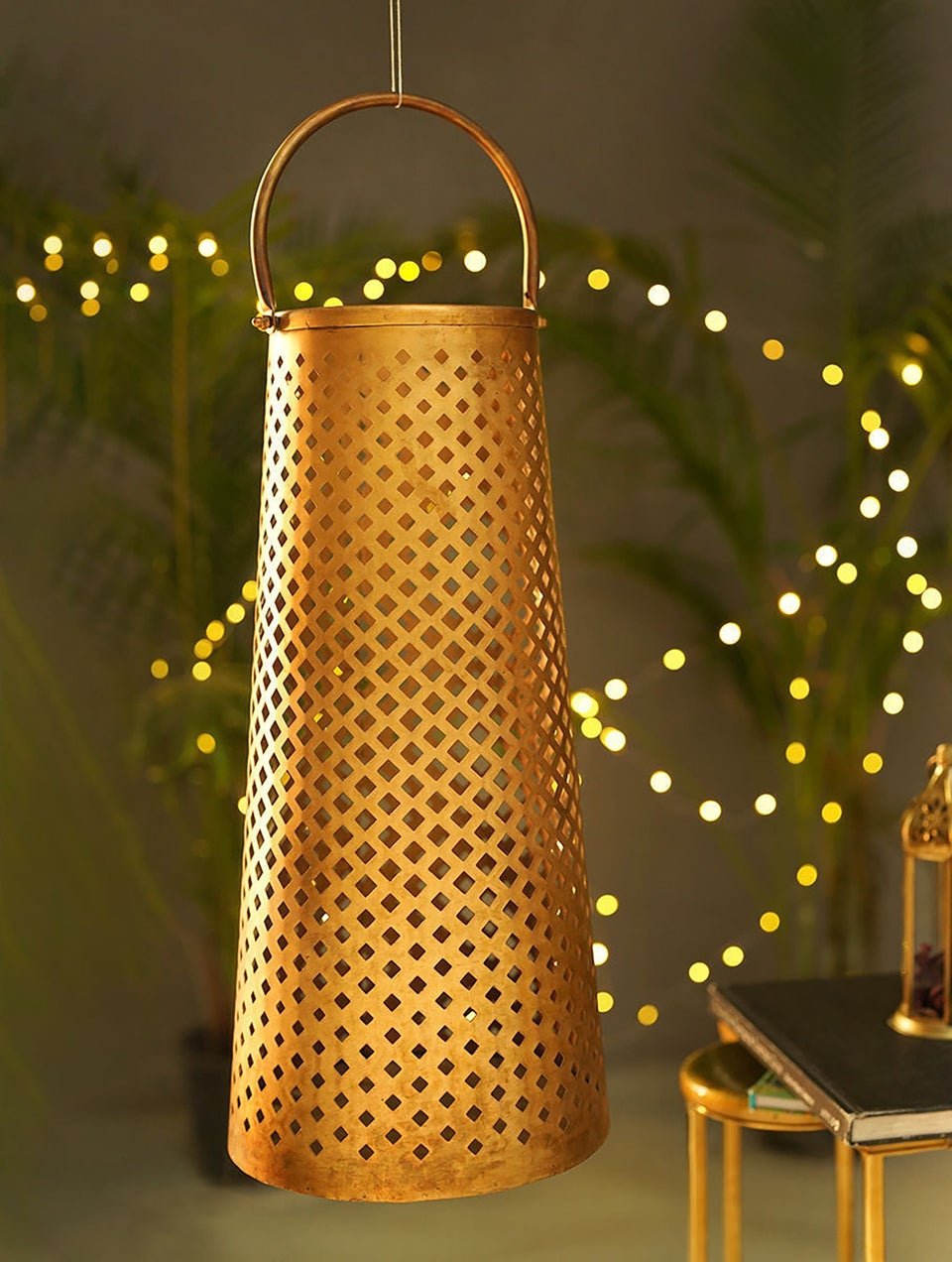 Home Decor Antique Gold Lantern