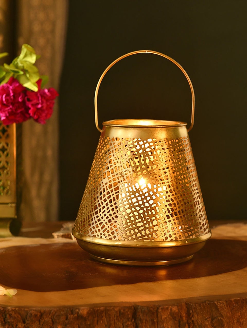 Home Decor Antique Gold Lantern
