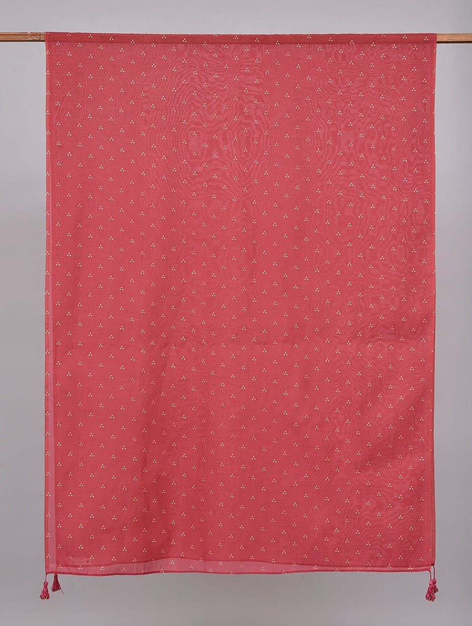 Women Coral Red Cotton Silk Khadi Collection Dupatta