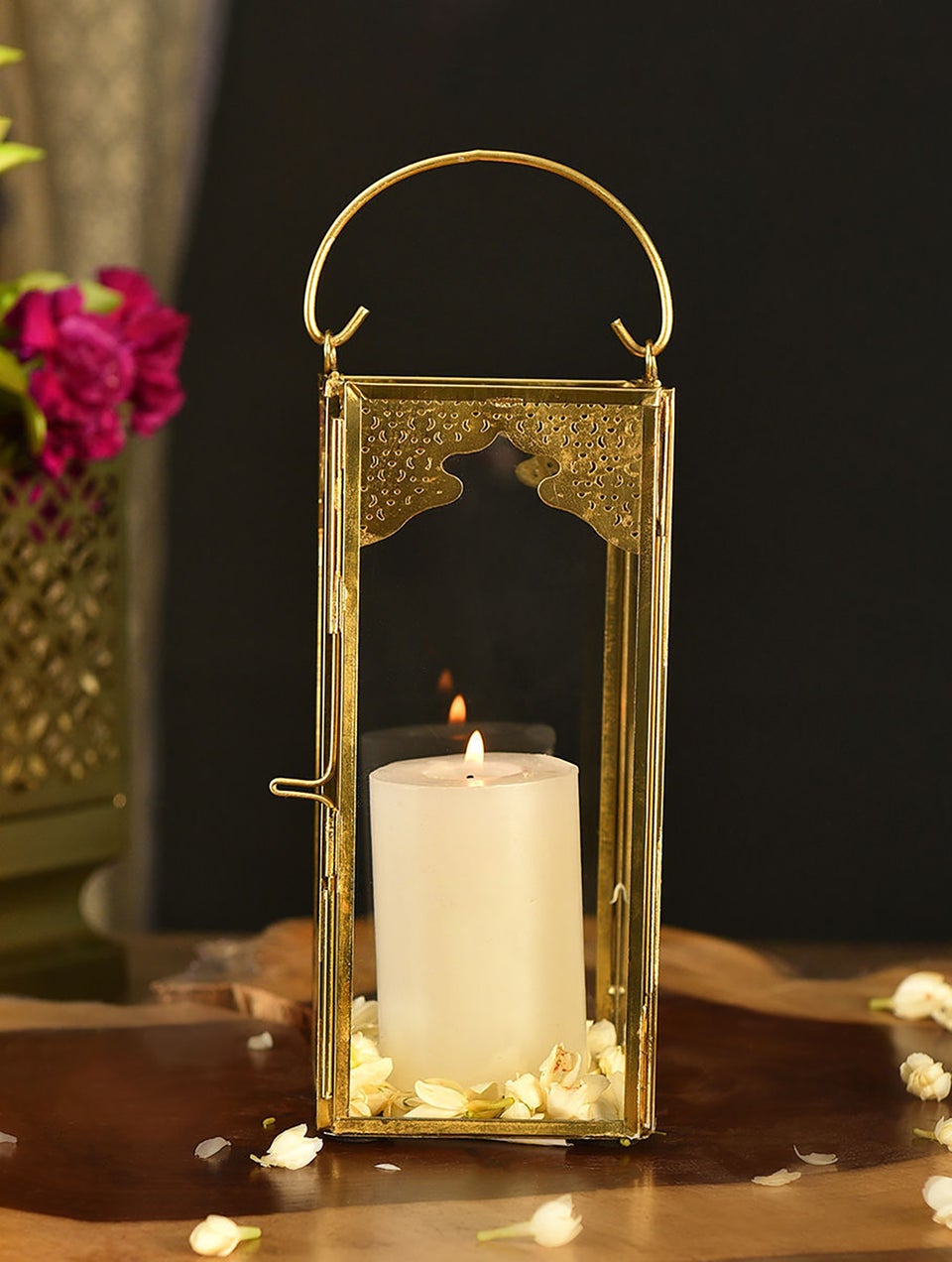 Home Decor Antique Gold Lantern