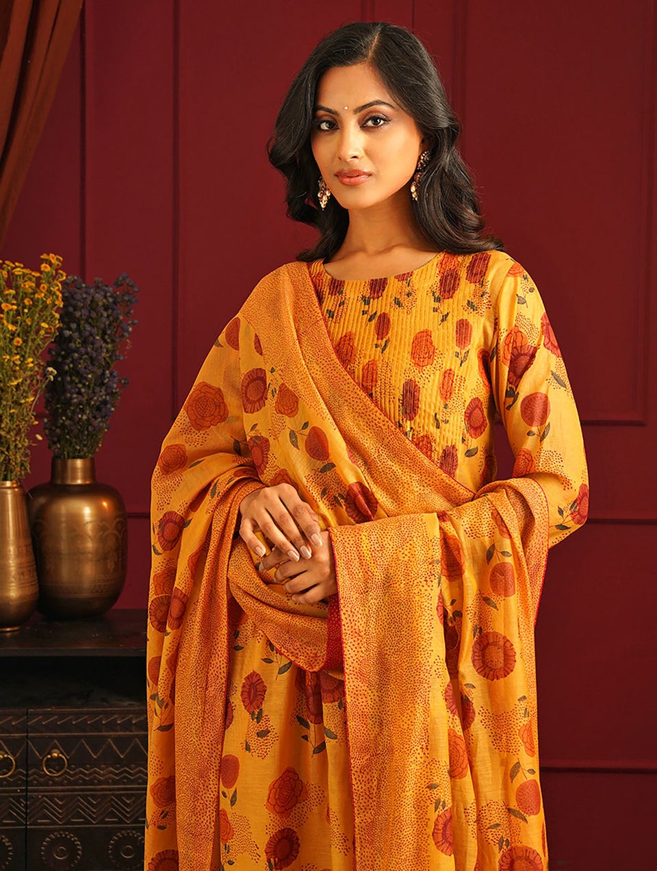 Women Multicolour Cotton Silk Hand Block Print Collection Dupatta