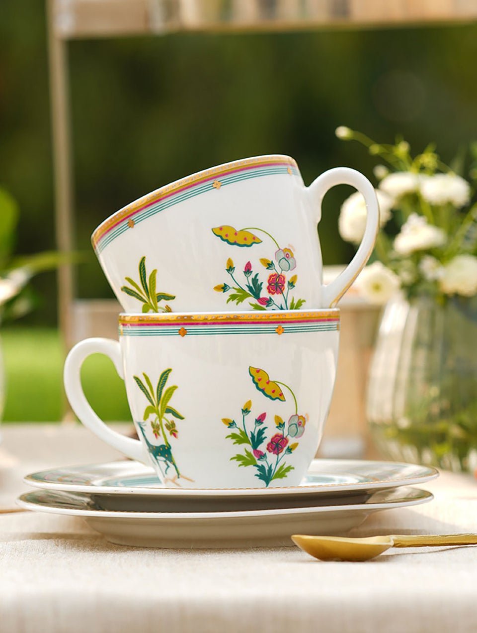 Multicolour Hand Crafted Porcelain Cup