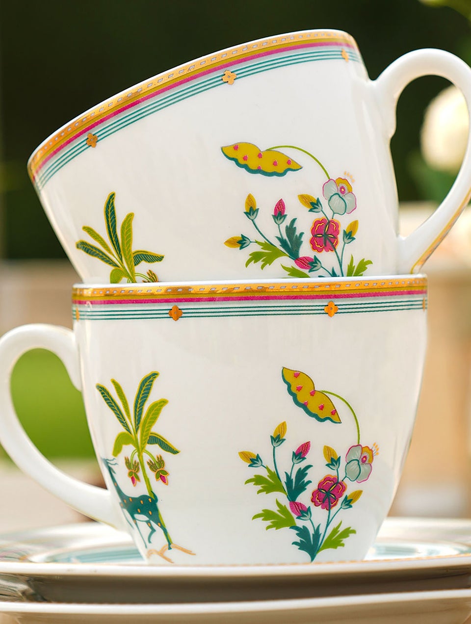 Multicolour Hand Crafted Porcelain Cup
