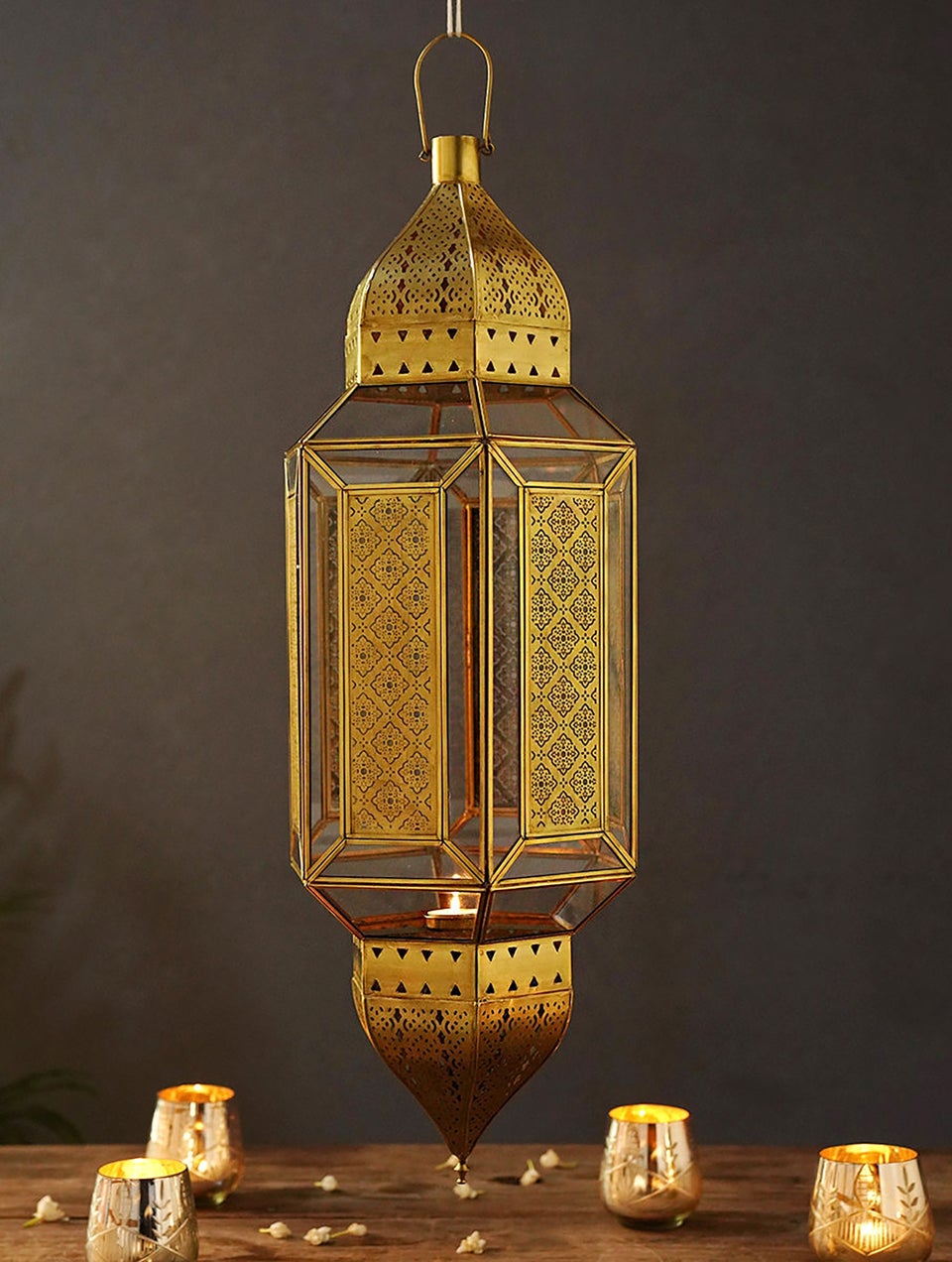 Home Decor Antique Brass Lantern