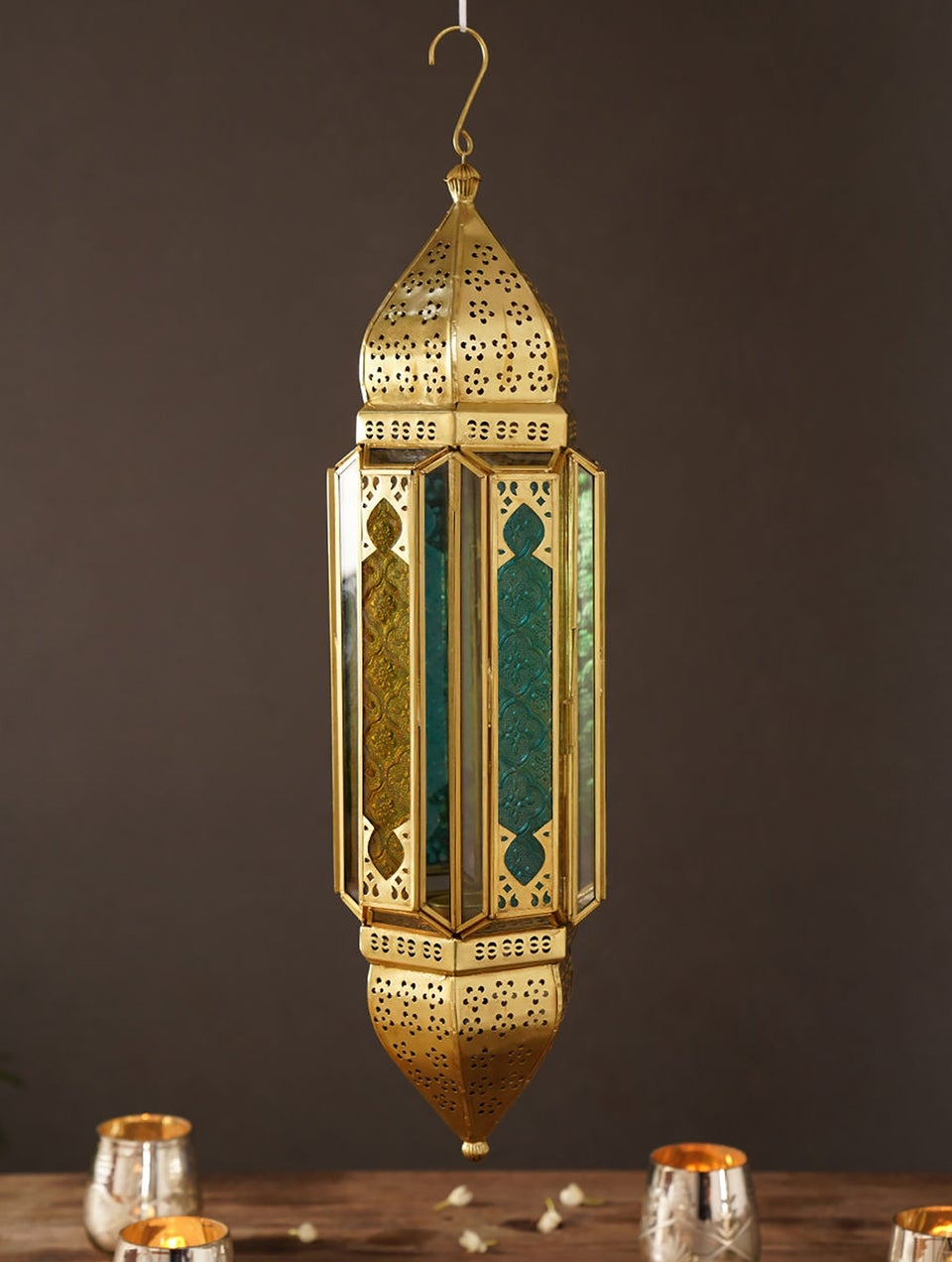 Home Decor Antique Brass Lantern