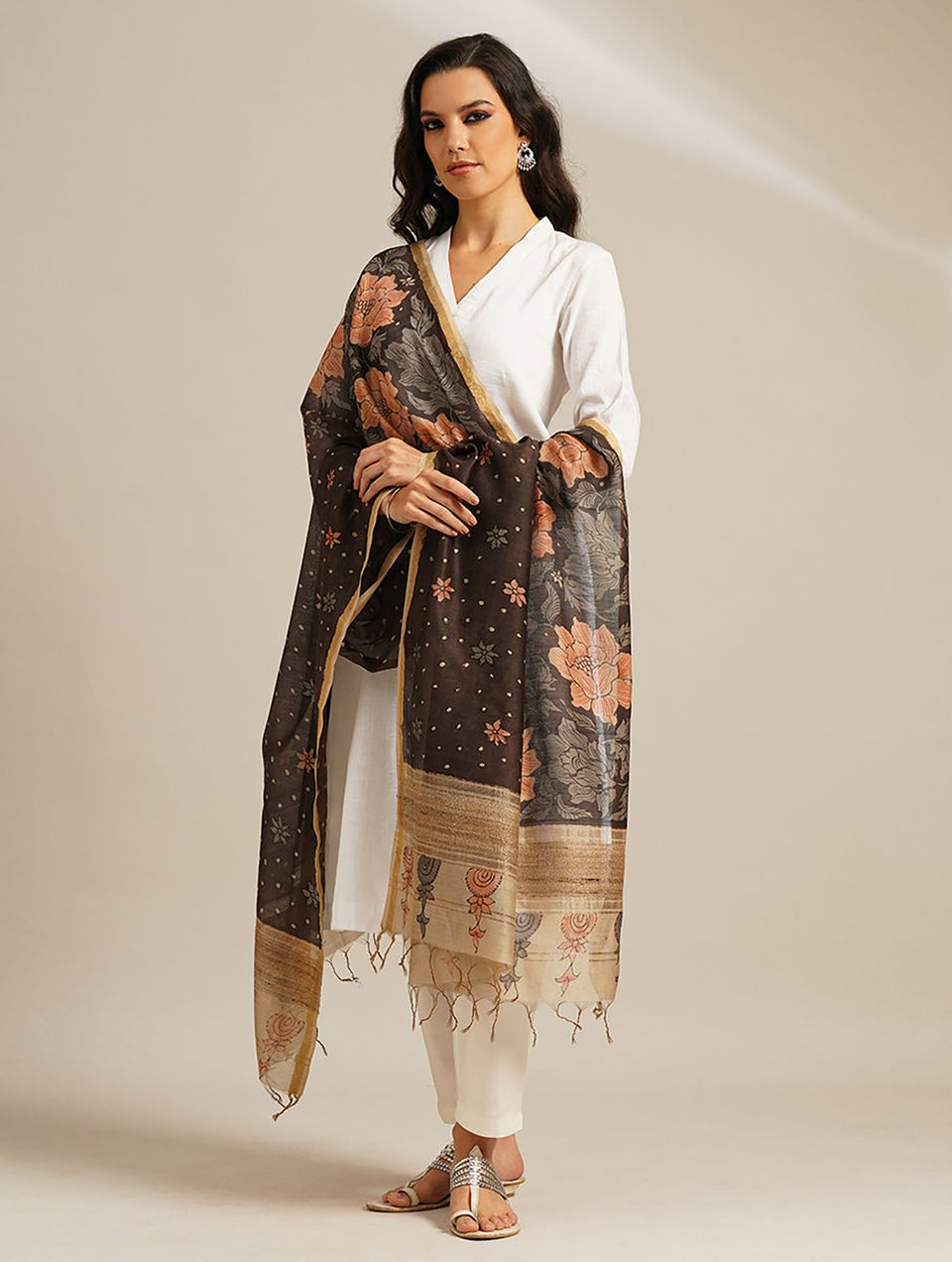 Women Multicolour Dupatta