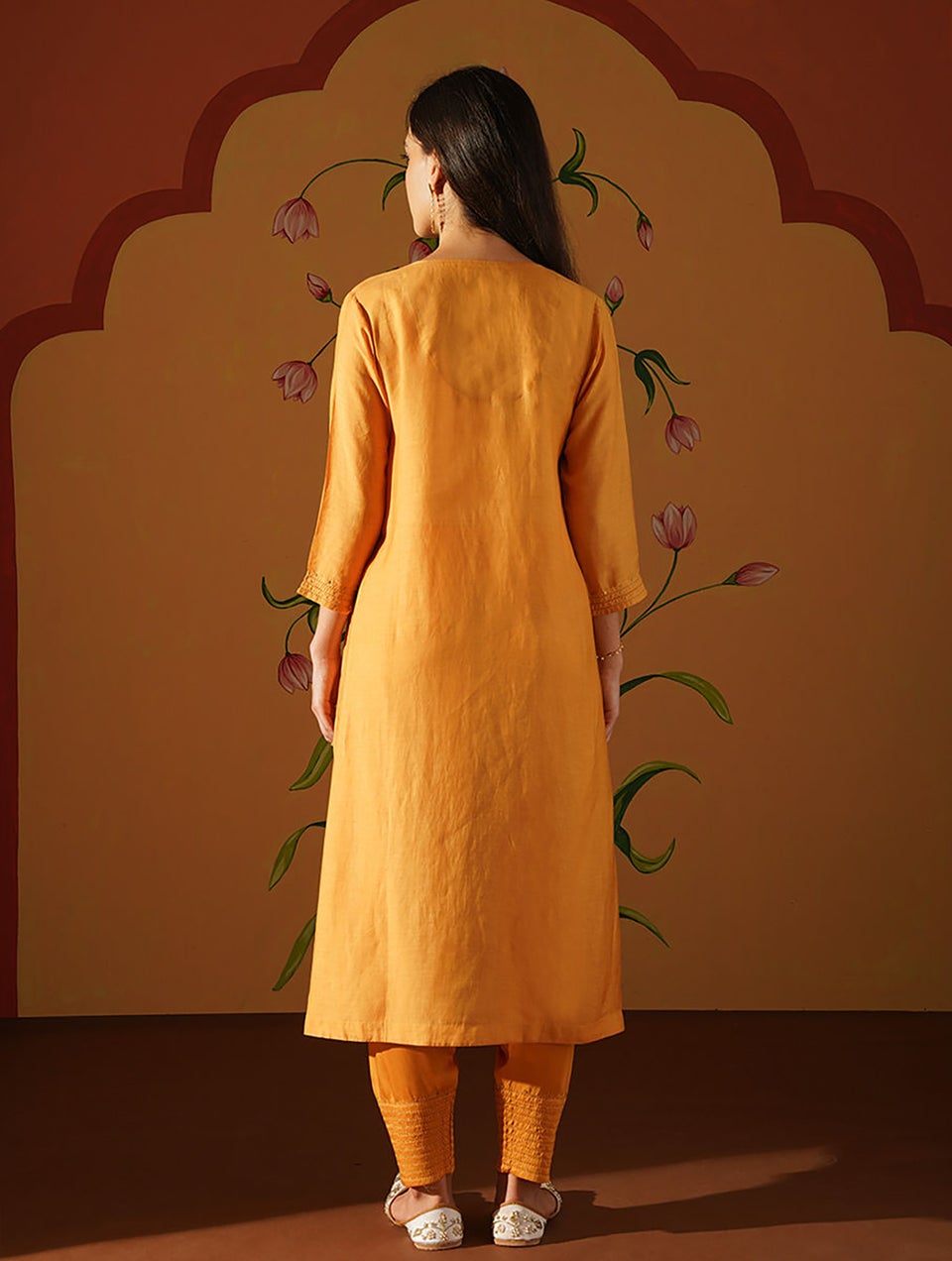Women Mustard Yellow Kurta - XS
