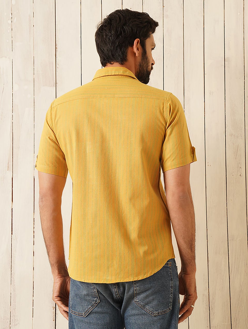 Men Mustard Yellow Shirts - 38