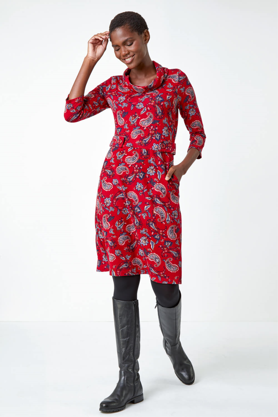 Roman shop red dress