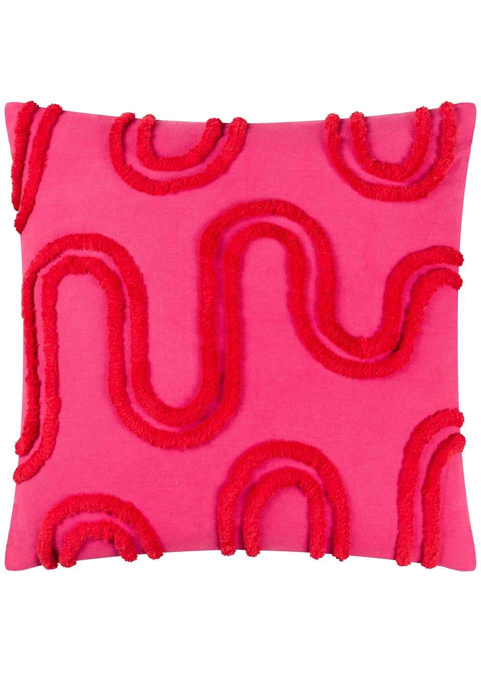 Heya Home Archie Geometric Tufted Filled Cushion (45cm x 45cm x 8cm)