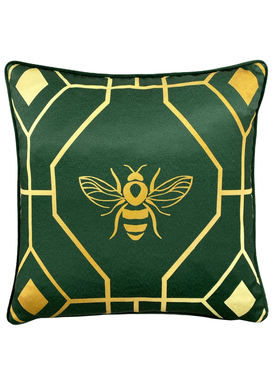 furn. Bee Deco Geometric Filled Cushion (43cm x 43cm x 8cm)
