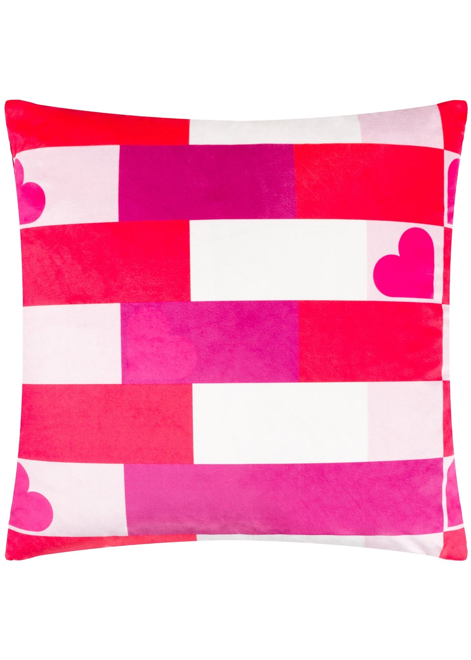 Heya Home Big Love Velvet Filled Cushion (45cm x 45cm x 8cm)
