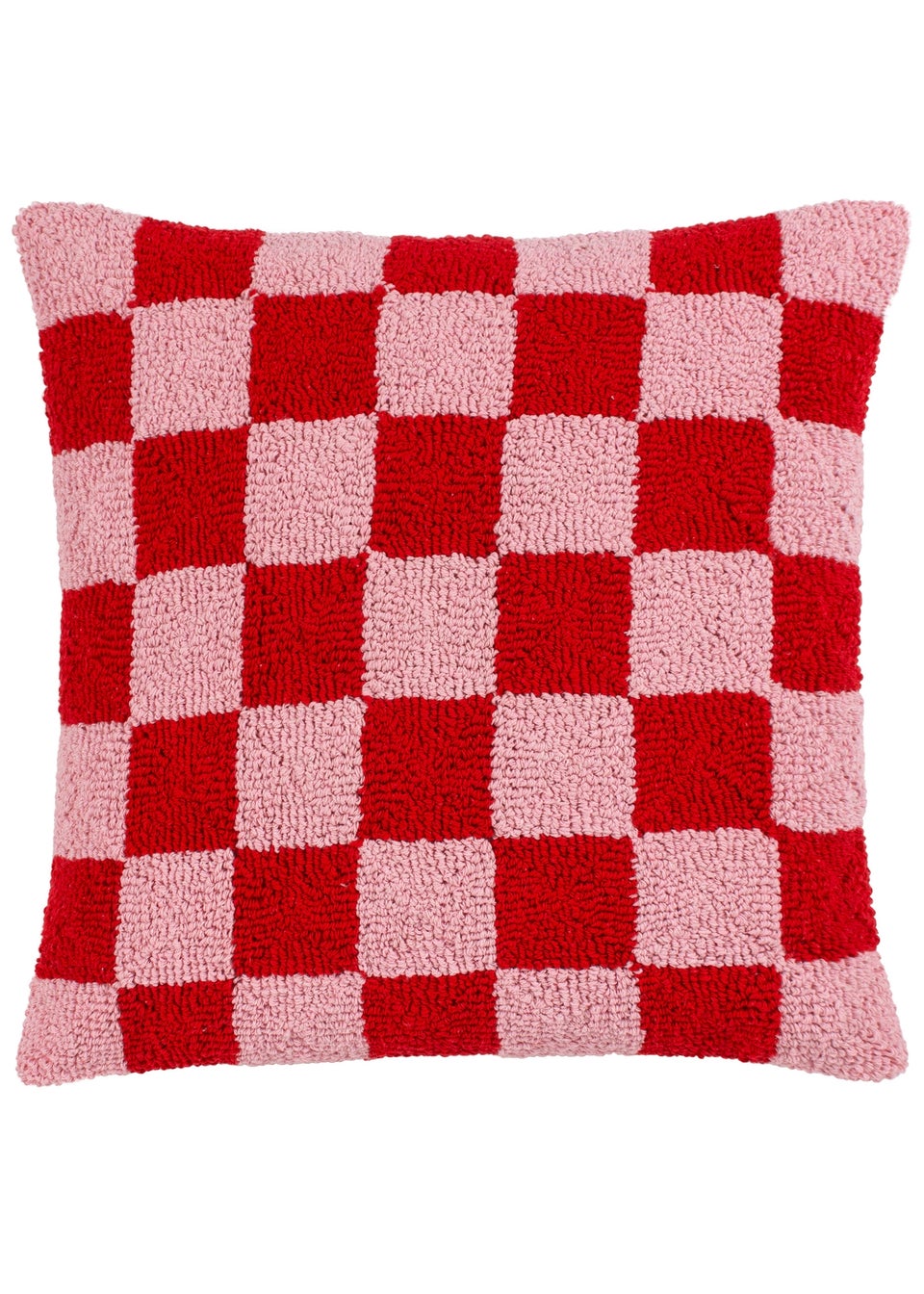 Heya Home Check Knitted Filled Cushion (45cm x 45cm x 8cm)