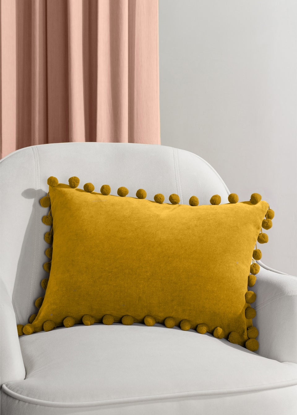 furn. Dora Rectangular Velvet Filled Cushion (30cm x 50cm x 8cm)