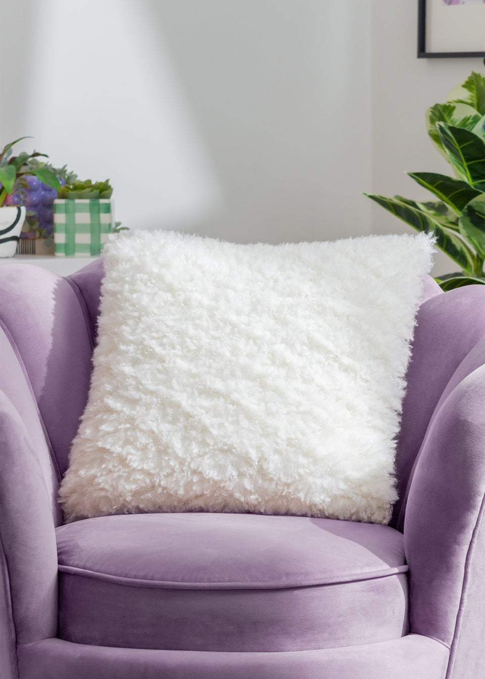 Matalan faux fur cushion clearance