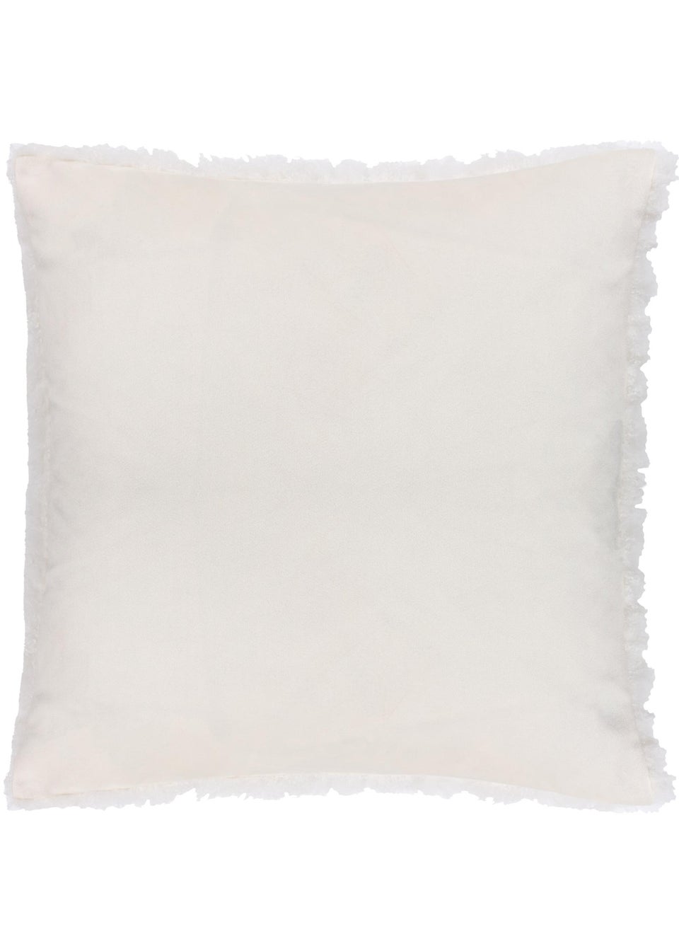 Heya Home Fluff Ball Faux Fur Filled Cushion (45cm x 45cm x 8cm)