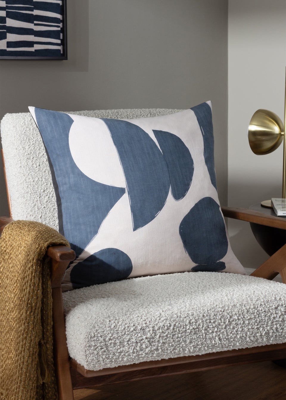 Hoem Meta Geometric Filled Cushion (55cm x 55cm x 8cm)
