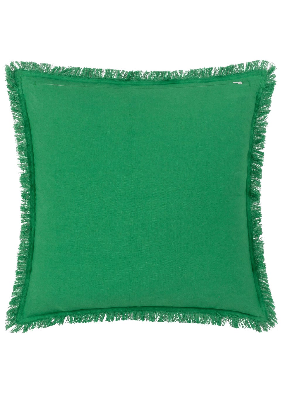 furn. Gracie Velvet Fringed Filled Cushion (45cm x 45cm x 8cm) Matalan