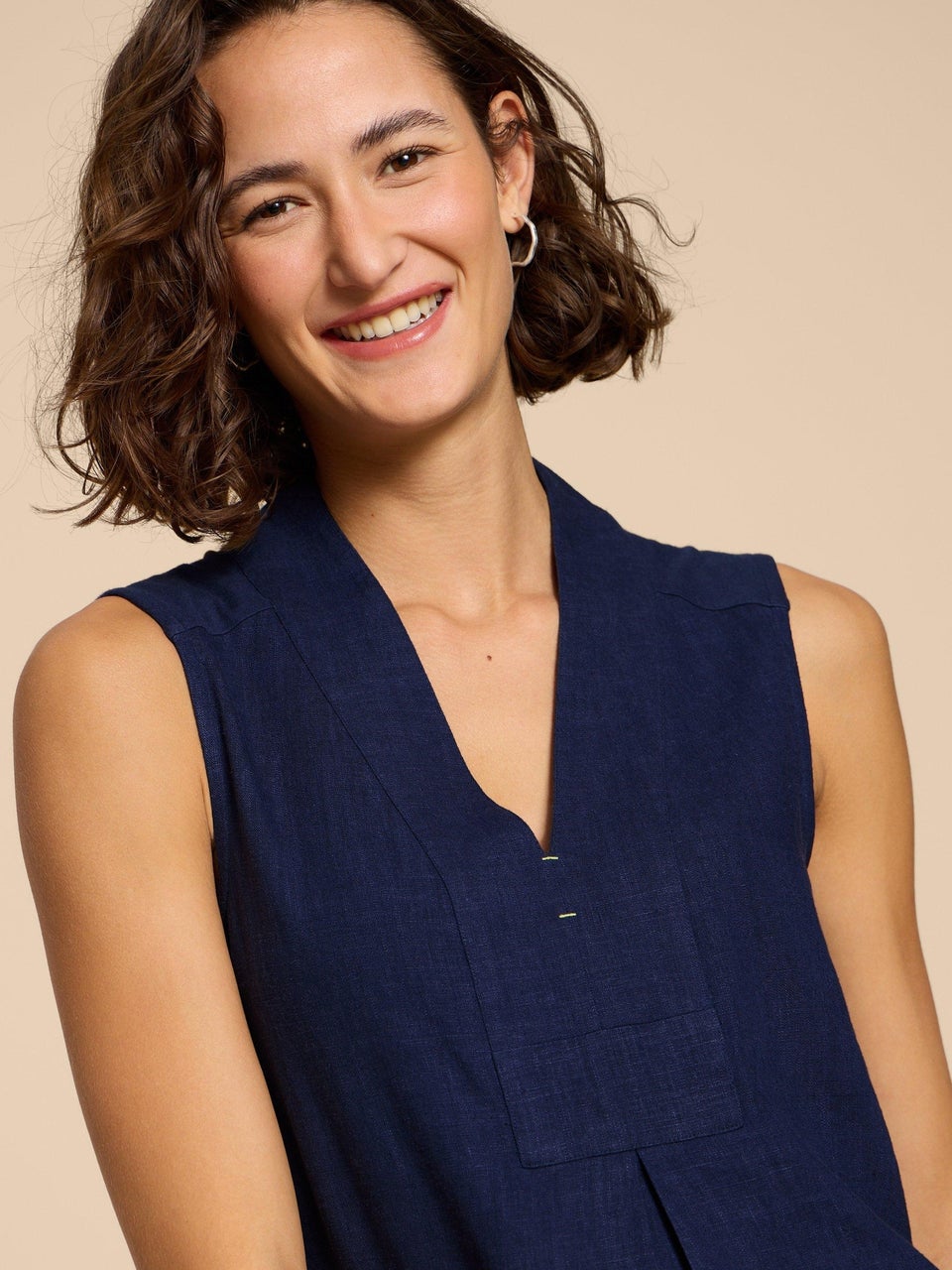 Celia Top aus Materialmix