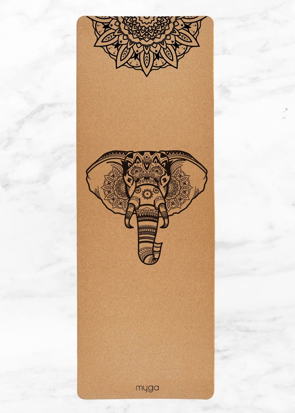 Myga Extra Large Cork Elephant Yoga Mat