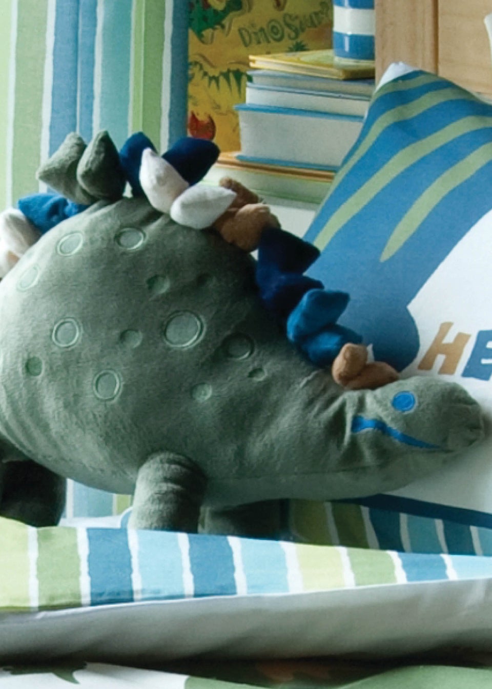 Catherine Lansfield Kids Dinosaur Shaped Cushion (30x54cm)