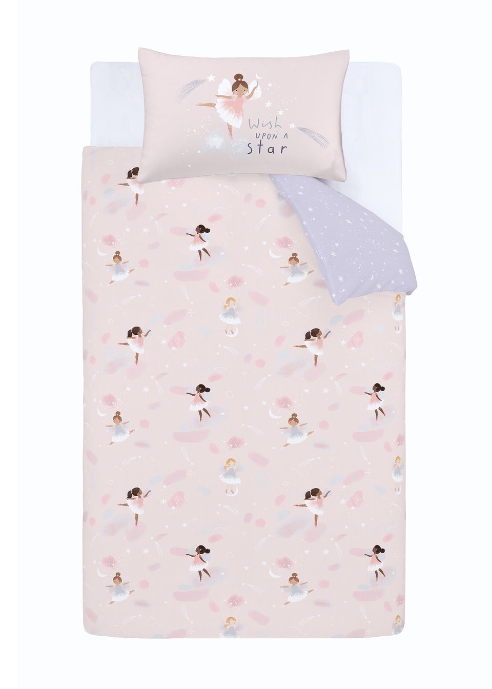 Catherine Lansfield Dancing Fairies Reversible Duvet Cover Set