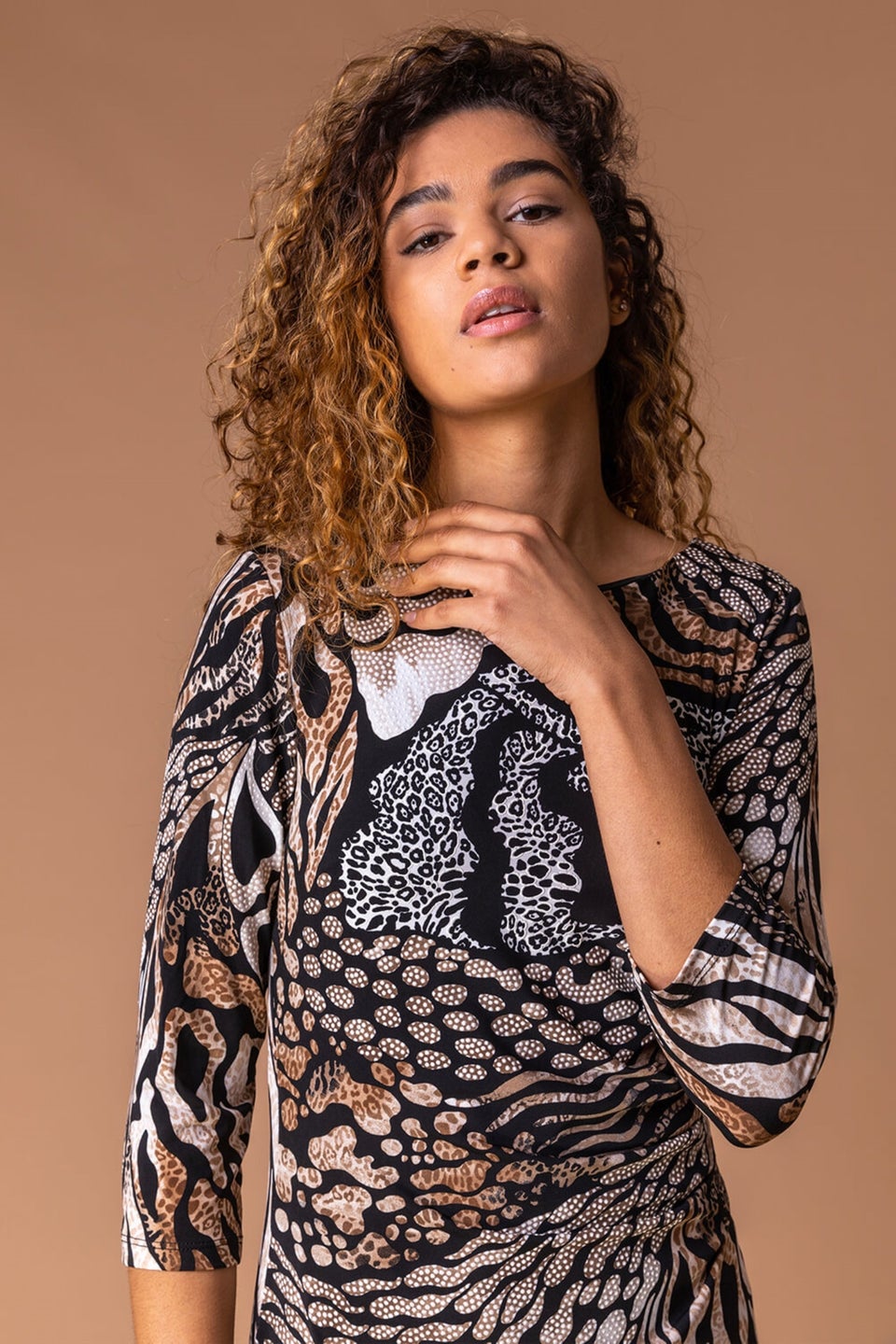 Roman leopard print dress outlet