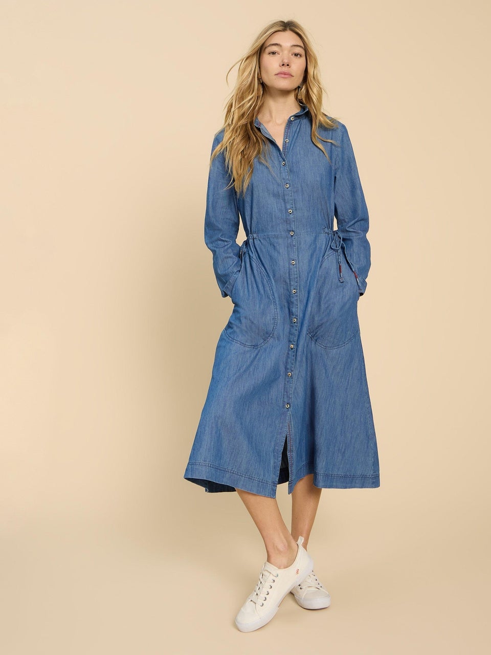 Jade Blusenkleid aus Denim