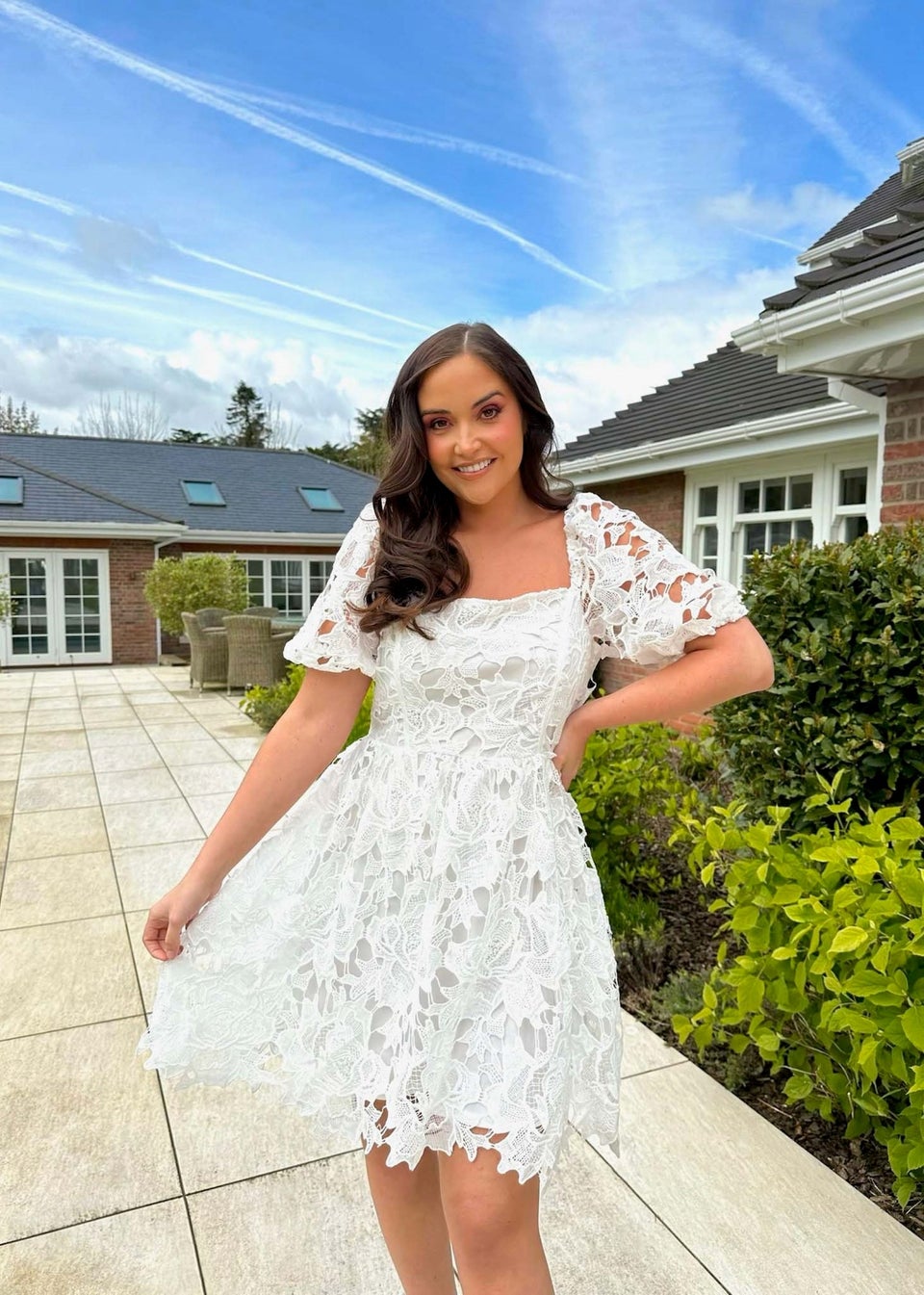 In The Style Jac Jossa White Lace Corset Dress