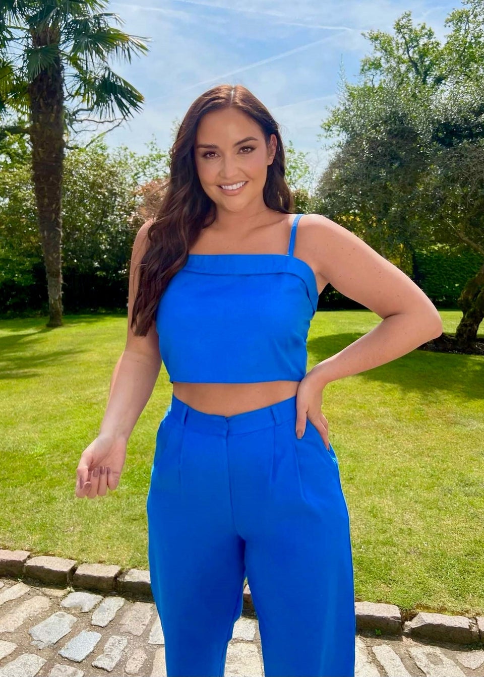 In The Style Blue Cami Co Ord Top