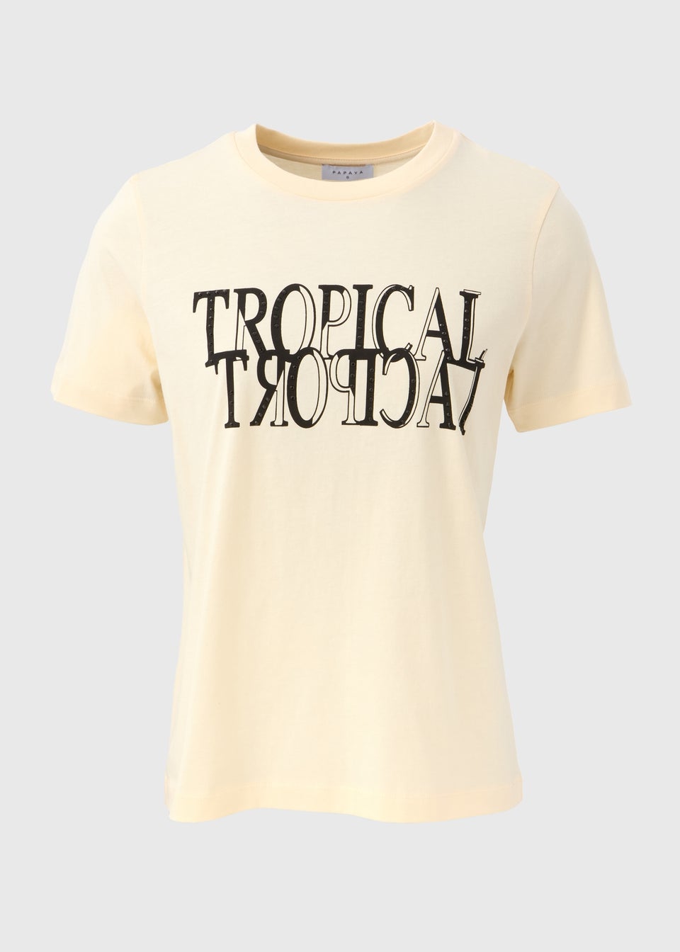 Cream Tropical Graphic T-Shirt