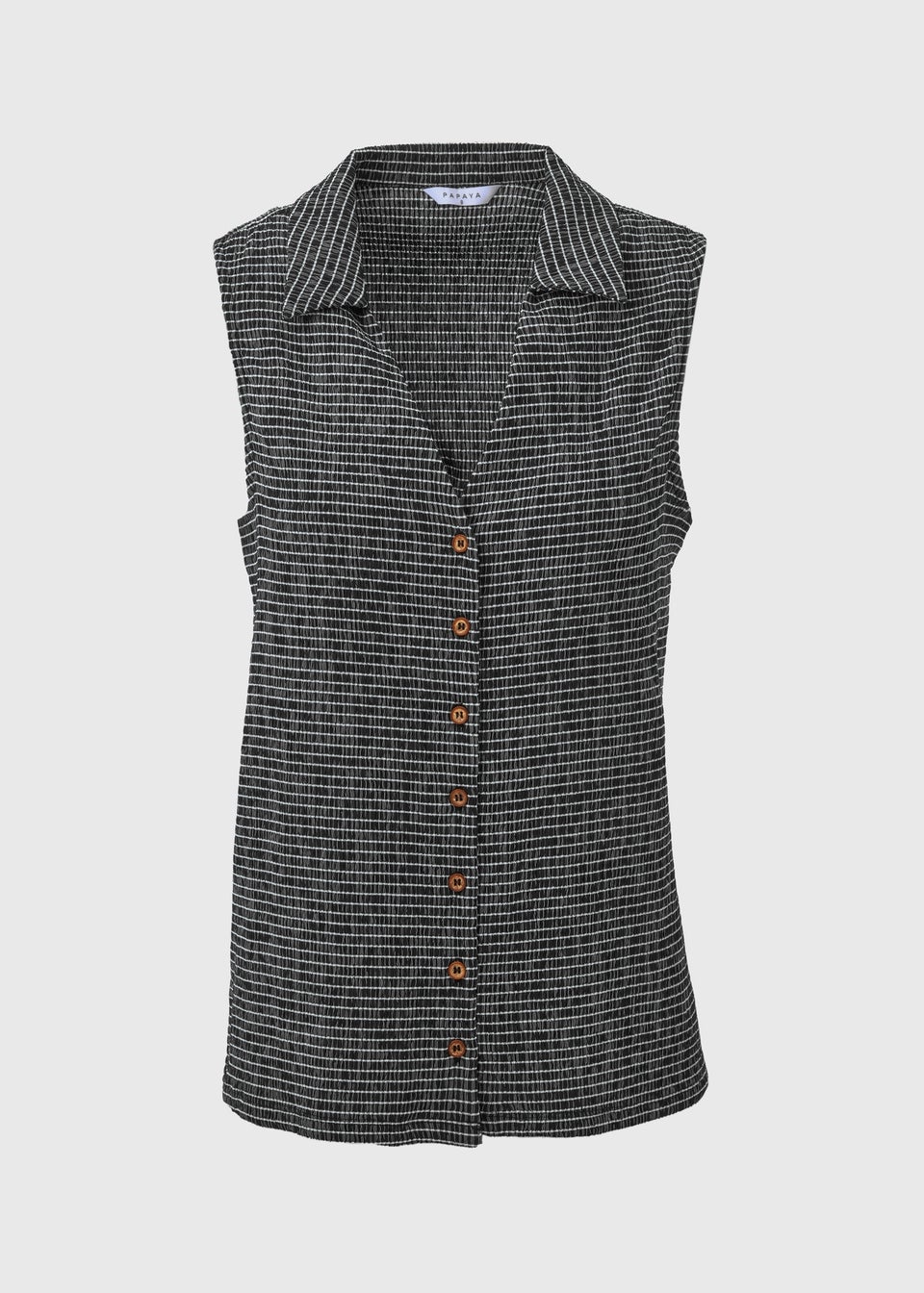 Black Mono Textured Co Ord Waistcoat