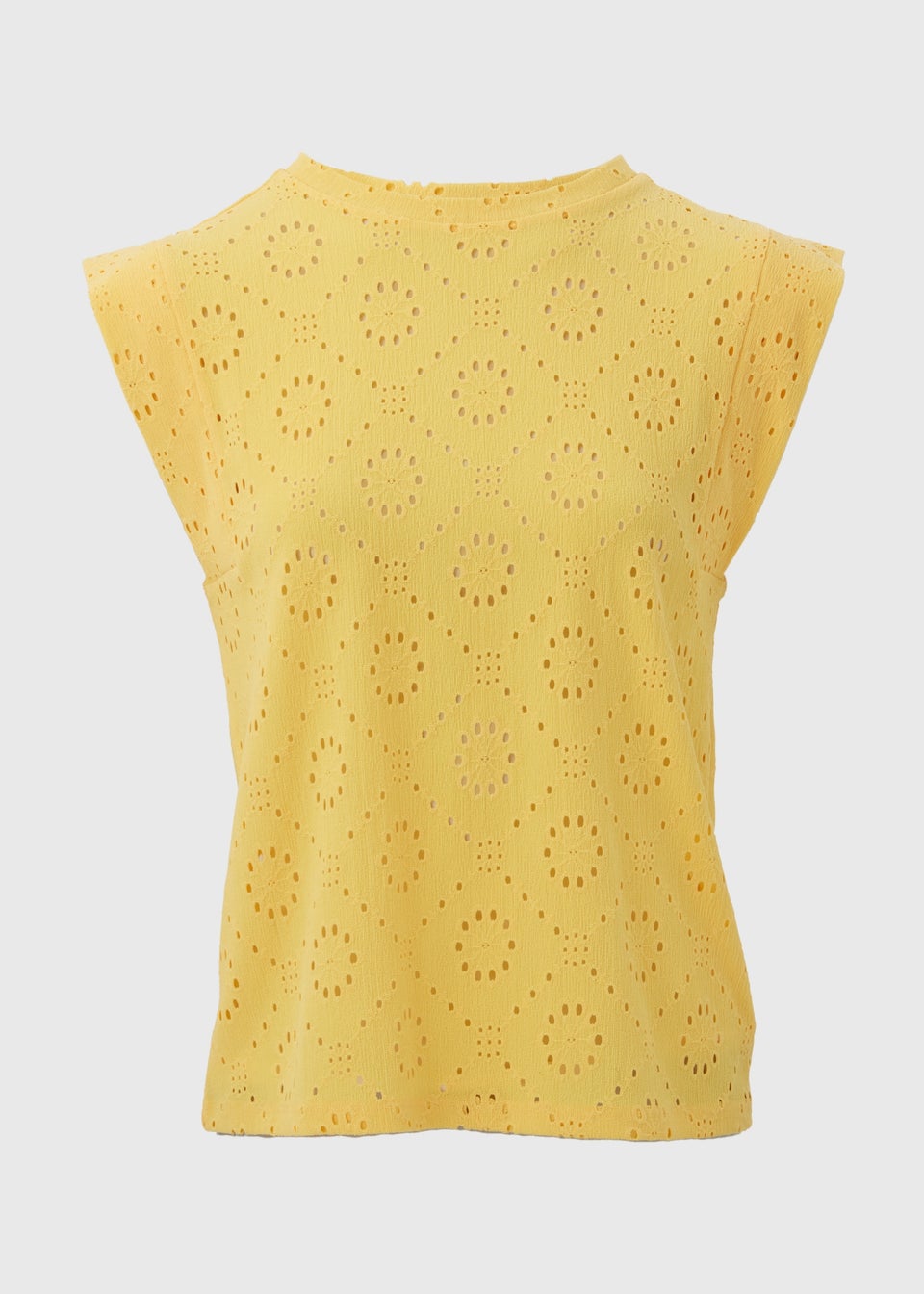 Yellow Cutwork Tank Top