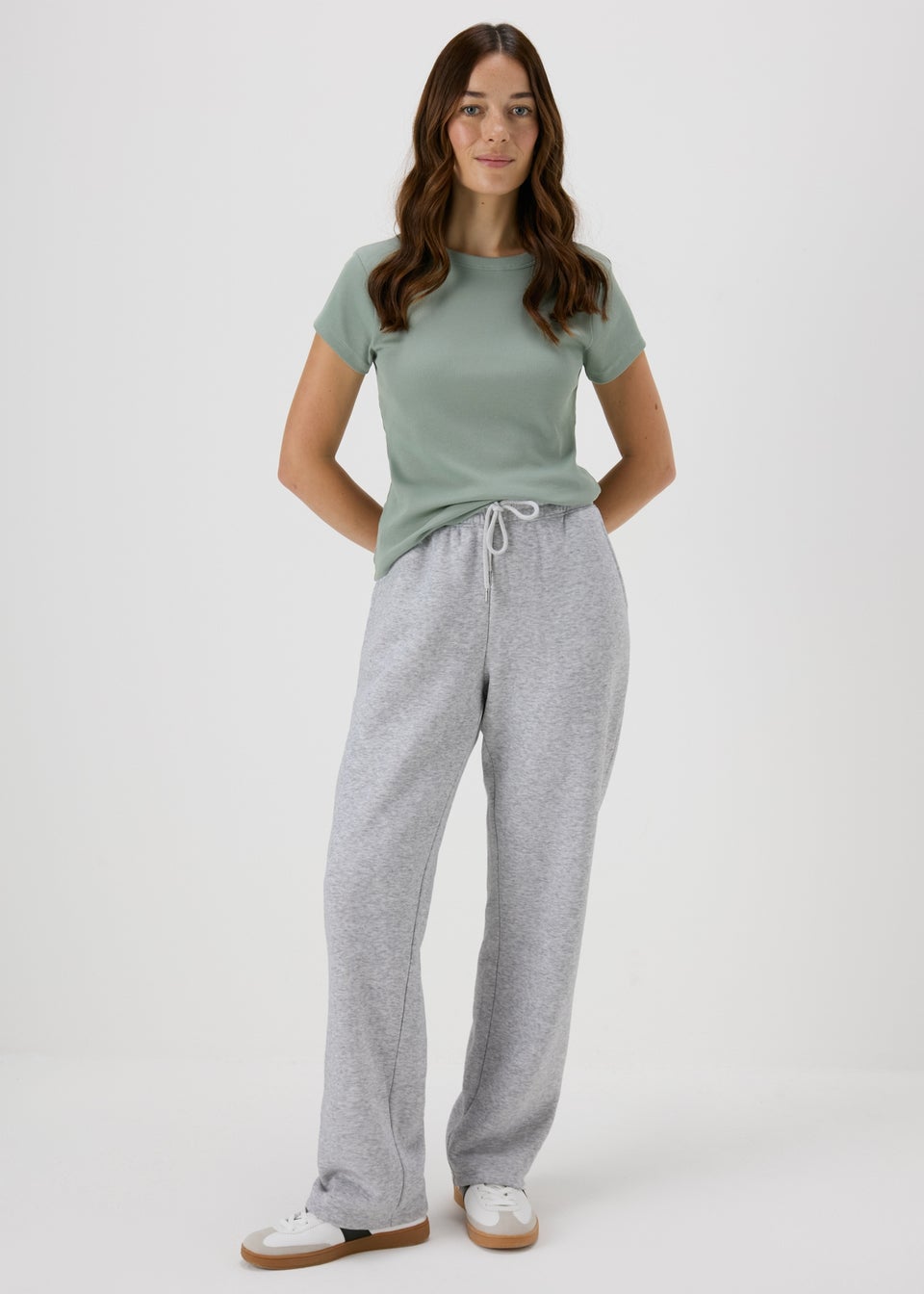 Grey Wide Leg Jogging Bottoms Matalan