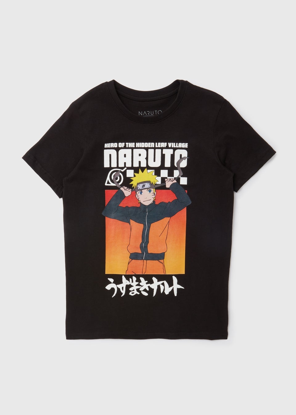 Boys Black Naruto Graphic T-Shirt (5-12yrs)