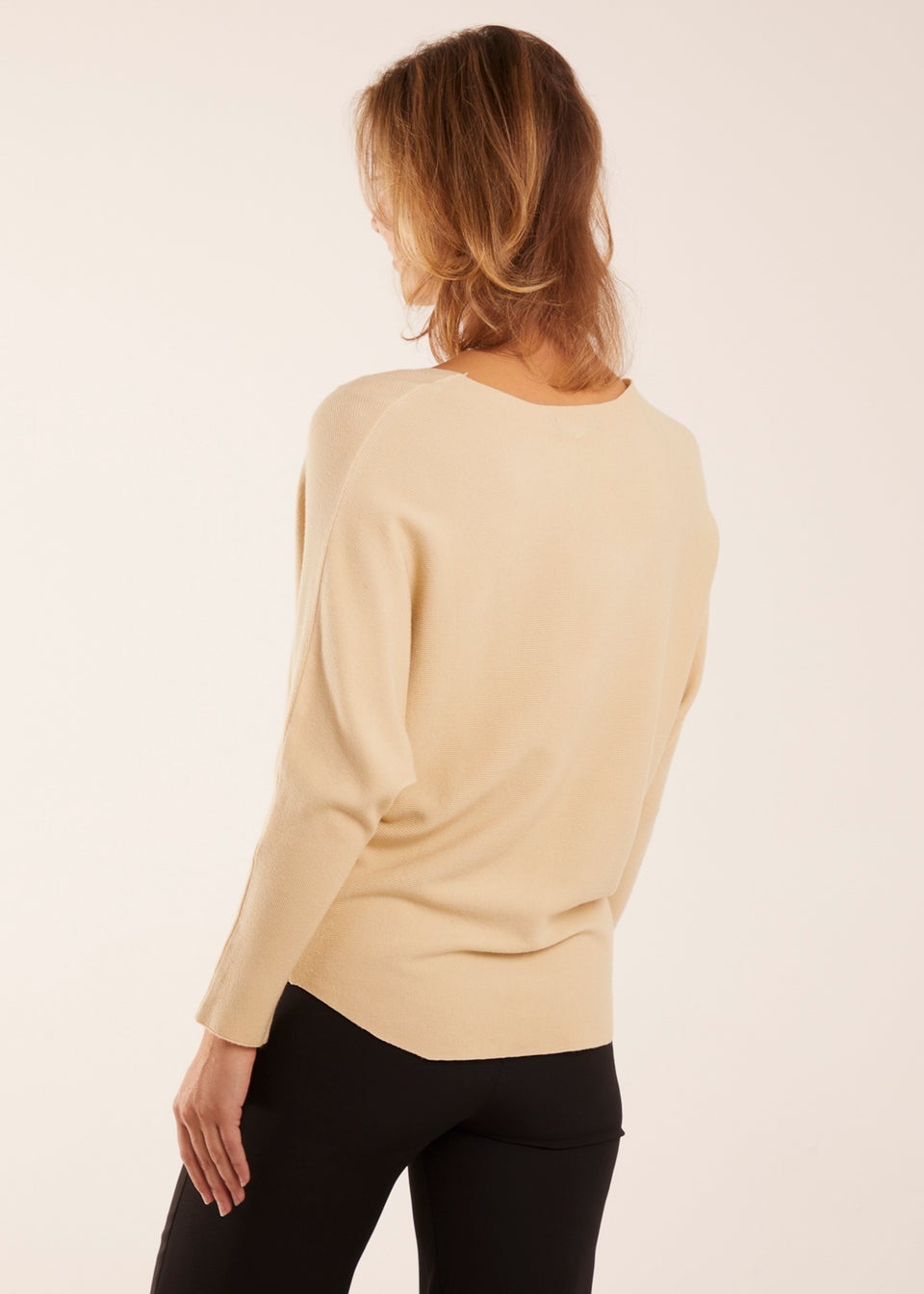 Blue Vanilla Plain Batwing Top