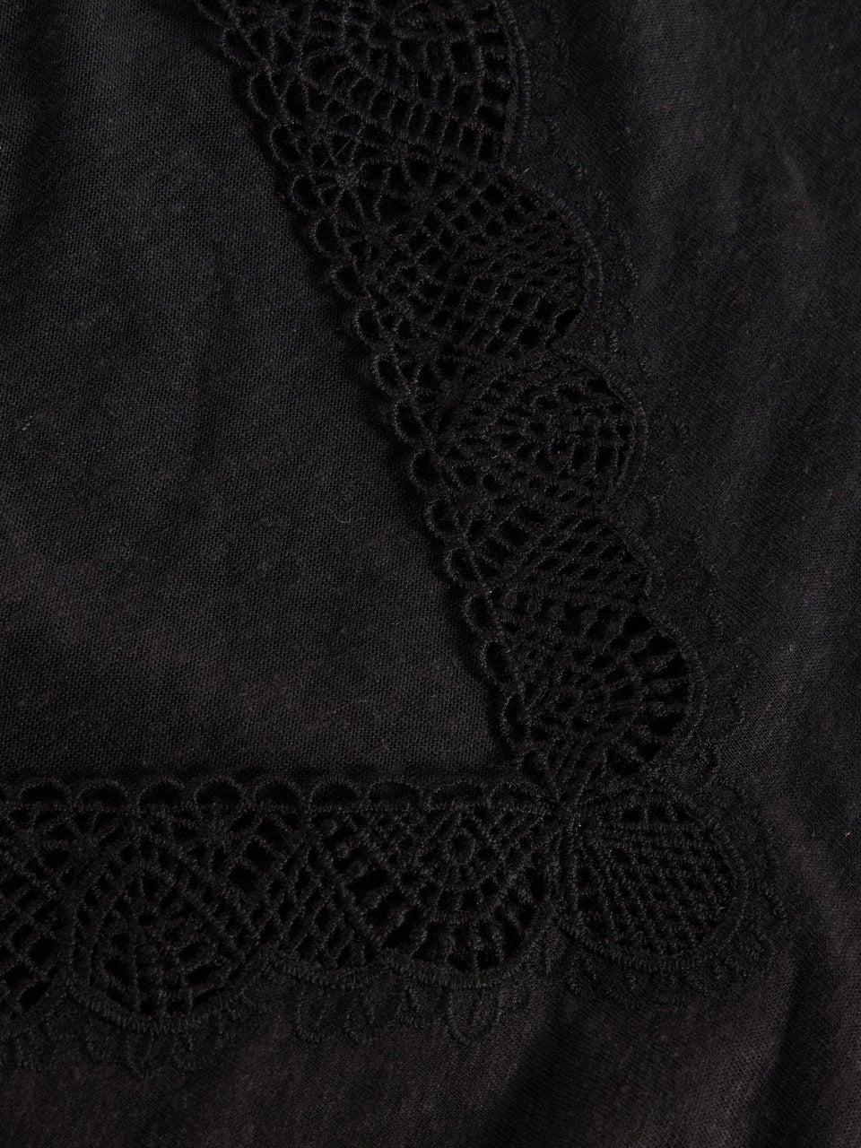 Ellie T-Shirt mit Spitzenbesatz