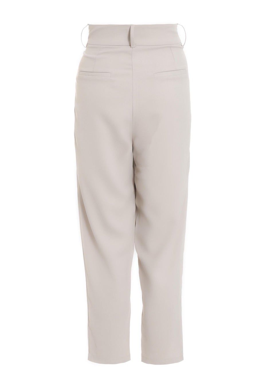 Quiz Natural High Waisted Tapered Trousers