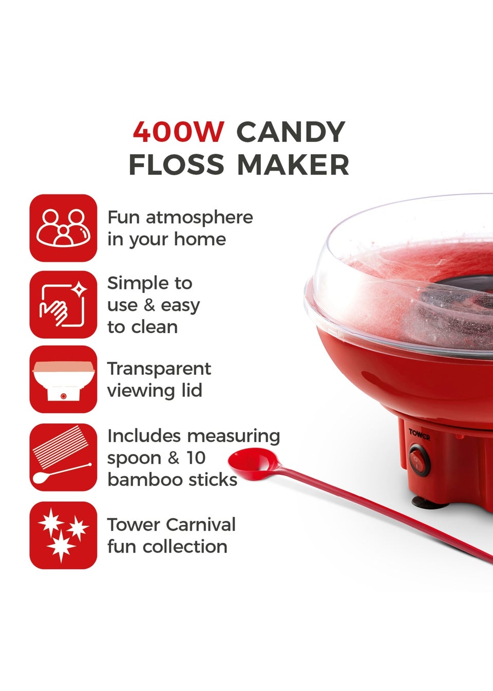 Tower Candy Floss Maker400W