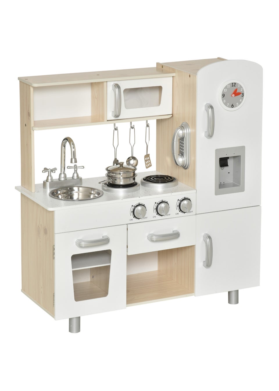 HOMCOM Kitchen with Accessories Play Set