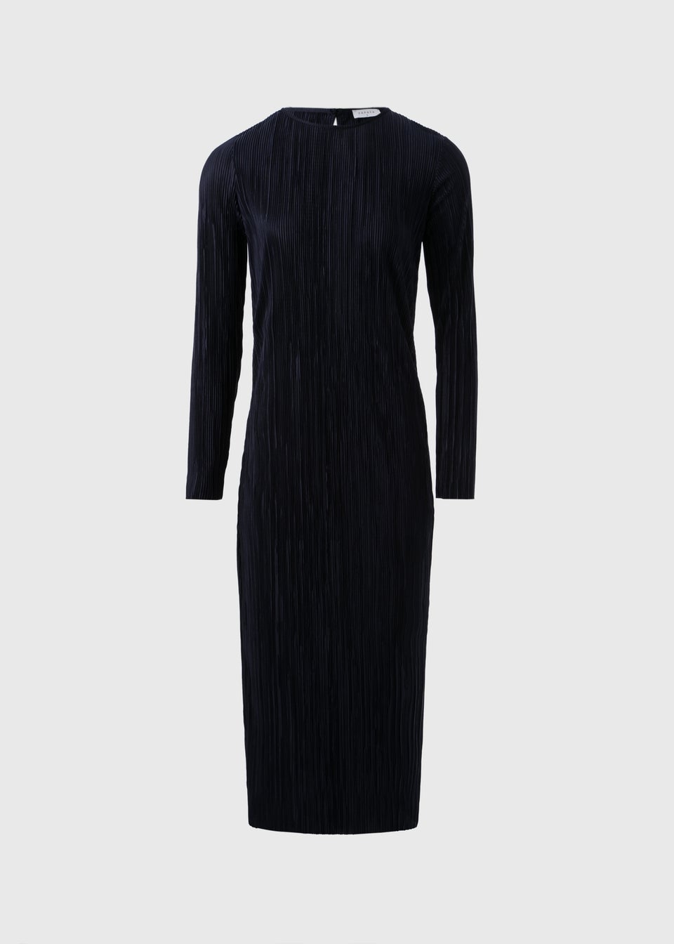 Navy Plisse Column Dress Matalan