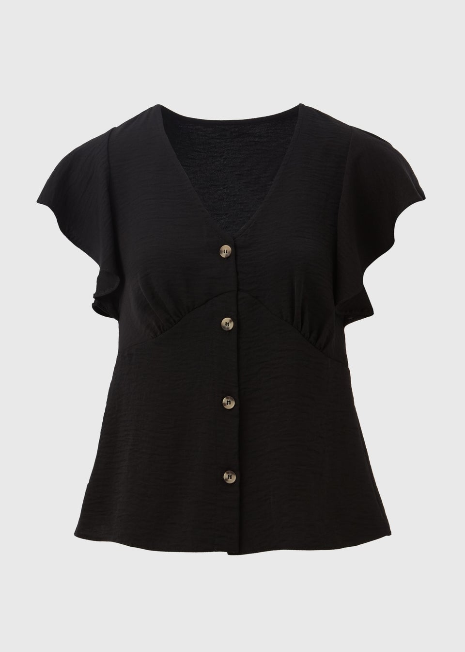 Et Vous Black Airflow Angel Sleeve Blouse Top