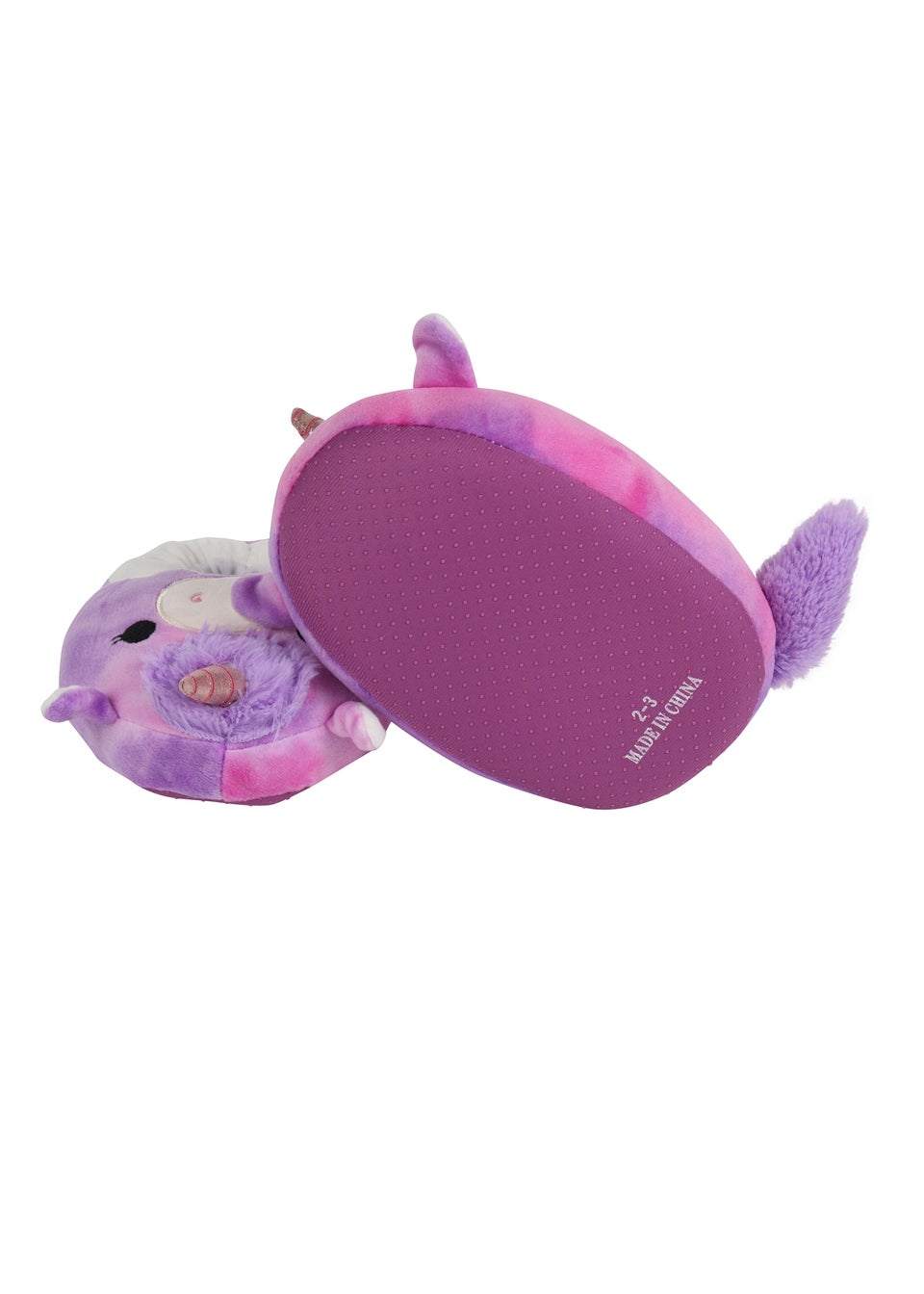 Kids Purple Squishmallows Lola Slippers (Younger 11-Older 7)