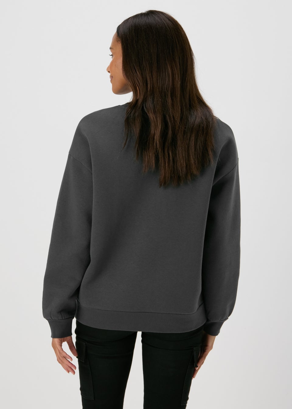 Charcoal Sequin Graphic Sweatshirt