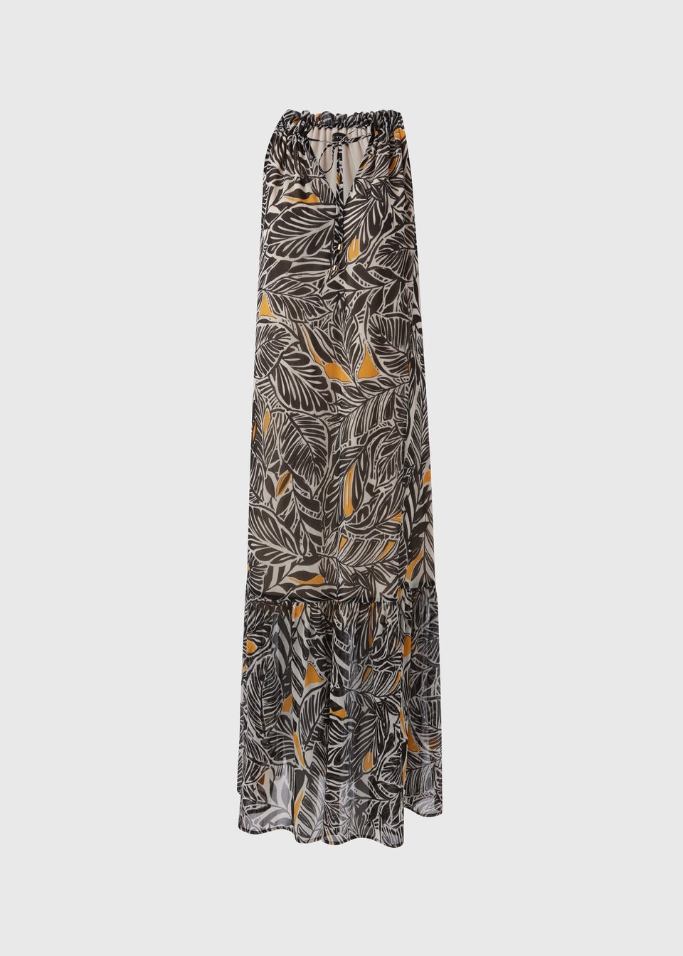 Et Vous Black Palm Printed Maxi Dress