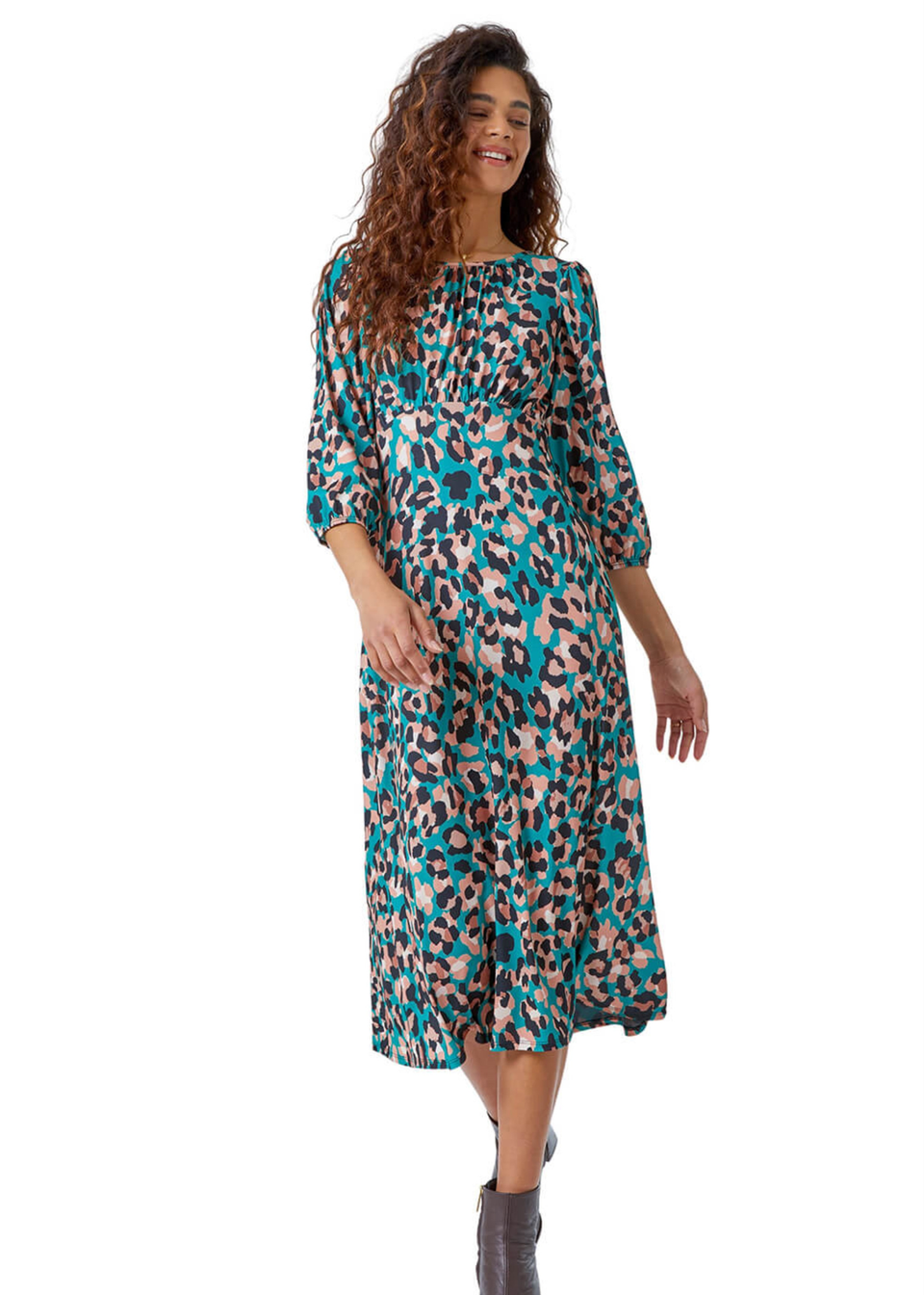 Matalan green leopard dress shop